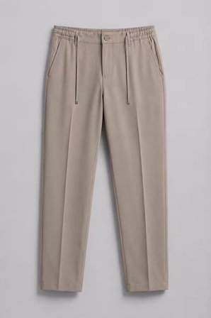 Erkek Comfort Fit Bej Jogger Pantolon | Esnek Kumaş Günlük Rahat Kesim – 169DNGR