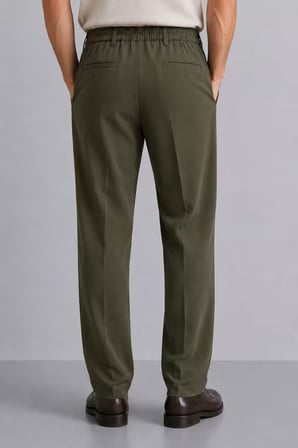 Erkek Comfort Fit Haki Jogger Pantolon | Esnek Kumaş Günlük Rahat Kesim – 169DNGR