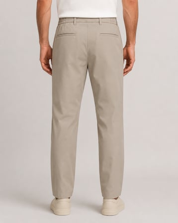 Erkek Beli Lastikli Comfort Fit Pantolon Bej 0170DDNGR