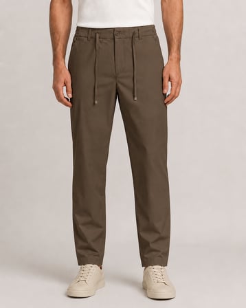 Erkek Beli Lastikli Comfort Fit Pantolon Haki 0170DDNGR