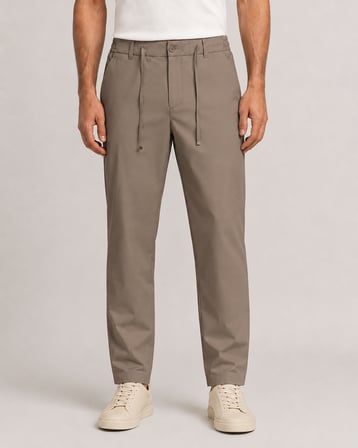 Erkek Beli Lastikli Comfort Fit Pantolon Vizon 0170DDNGR