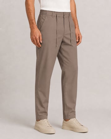 Erkek Beli Lastikli Comfort Fit Pantolon Vizon 0170DDNGR