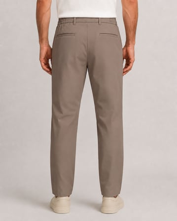 Erkek Beli Lastikli Comfort Fit Pantolon Vizon 0170DDNGR