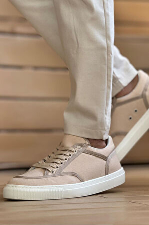 CH2505 - Keten Erkek Ayakkabı BEJ/BEJ