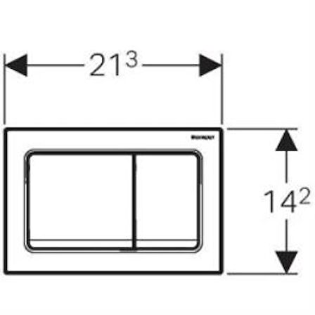 Geberit Alpha30 115.055.14.1 Kumanda Paneli, Çift Basmalı,  Siyah