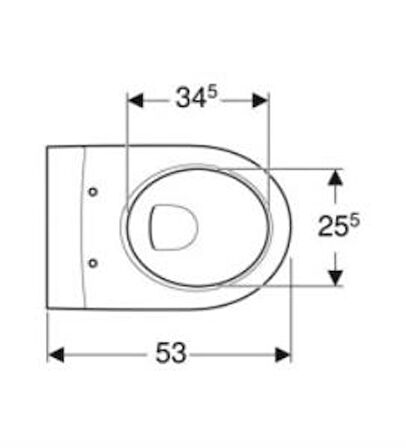 Geberit iCon Rimfree Soft Slim Asma Klozet ve Kapak Takımı, Beyaz