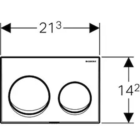 Geberit Alpha35 115.040.46.5 Kumanda Kapağı - Mat Krom