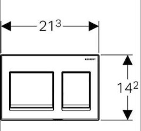 Geberit Alpha35 115.045.46.5 Kumanda Kapağı - Mat Krom