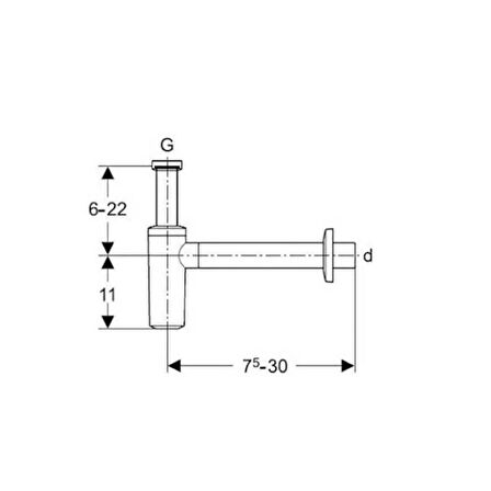 Geberit Lavabo Sifonu Parlak Krom 151.024.21.1