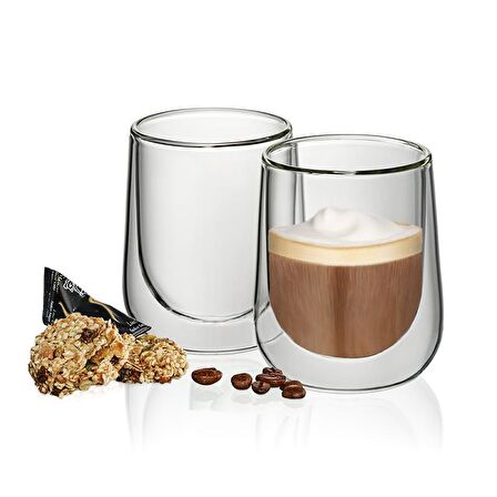 KELA 12404 FONTANA 2Lİ CAPPUCINO BARDAĞI 180ML