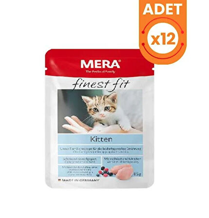 Mera Finest Fit Kitten Pouch Yavru Konserve Kedi Maması 85 gr x 12 adet