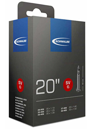 SCHWALBE 20x1,101,50 SV6 40MM İNCE SİBOB İÇ LASTİK