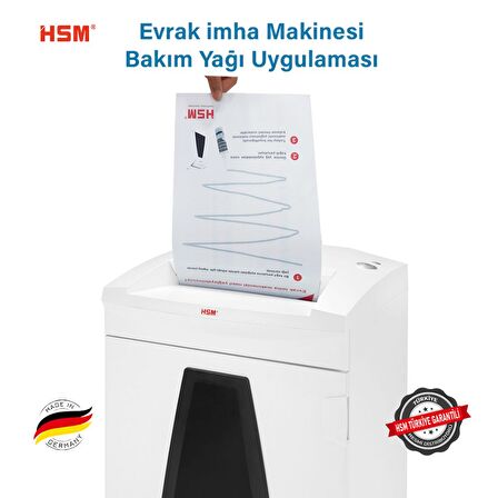 HSM Oil 5 lt Evrak imha Makinesi Bakım Yağı / Bakım solüsyonu 