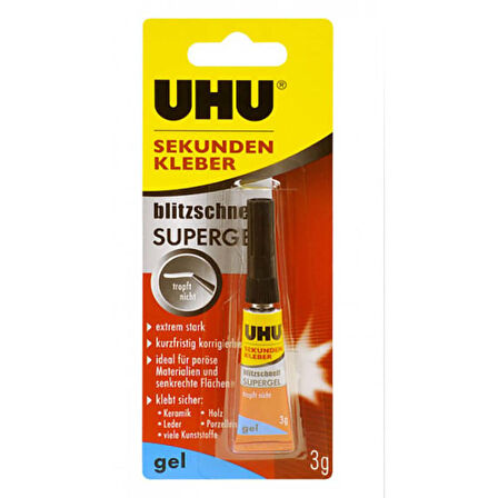 Uhu Süper Glue Gel-Jel Tip Japon Yapıştırıcı 40360