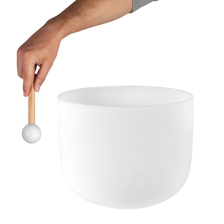 Sela ~33Cm Buzlu Kristal Tibet Kasesi 440Hz Re (Secf13D)