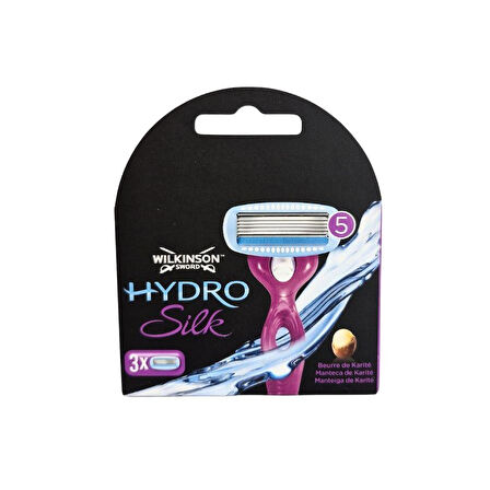 Wilkinson Sword Hydro Silk Kadın Tıraş Bıçağı Kartuşu | 5 Bıçaklı 3 Yedek Kartuş