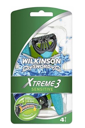 Xtreme 3 Sensitive 4'lü 3 Bıçaklı Tüm Cilt Tipleri İçin Kullan At Tıraş Bıçağı