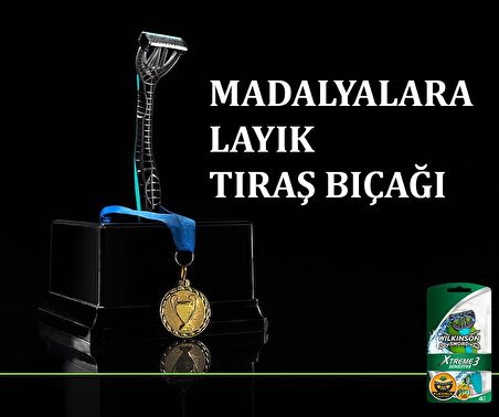Xtreme 3 Sensitive 4'lü 3 Bıçaklı Tüm Cilt Tipleri İçin Kullan At Tıraş Bıçağı
