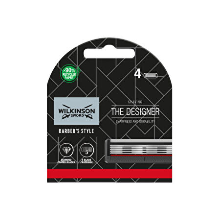 Wilkinson Sword Barber's Style The Designer Tıraş Bıçağı Kartuşu- 4 Adet