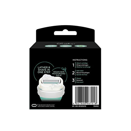 Wilkinson Sword Intuition Sensitive Care Kendinden Sabunlu Kadın Tıraş Bıçağı Kartuşu | XXL 6 Yedek Başlık