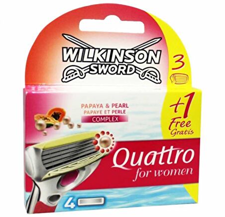 Wilkinson Sword Quattro For Women - 3+1 Yedek Kartuş