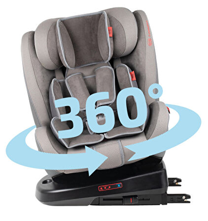 Heyner Kids Infiny Twist 0-36kg Isofix Oto Koltuğu ( 360° Dönebilir) Gri