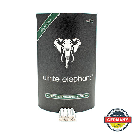 White Elephant 9mm Kömürlü Pipo Filtresi 250li Paket 352475