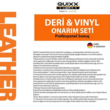 QUIXX Deri & Vinil Döseme Onarim Seti