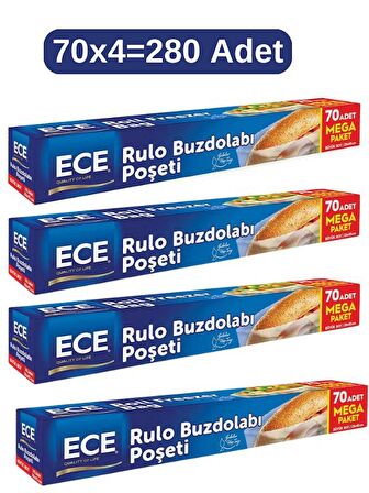 Buzdolabı Poşeti Büyük Boy 70 Adet x 4 Paket (29x45cm)