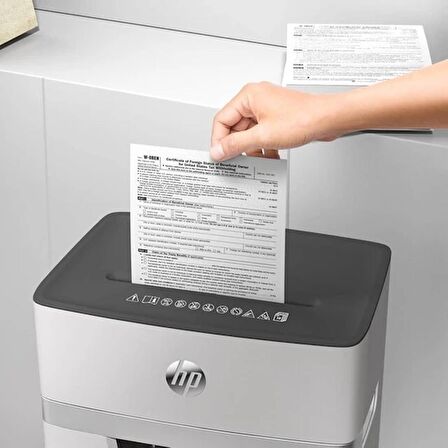 HP OneShred 10MC Evrak İmha Makinesi/Kağıt Kırpma Makinesi - Mikro kesim-2mm x 15mm-20lt