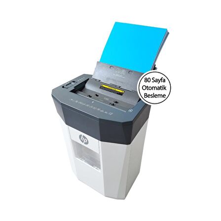 HP OneShred Auto 80CC Otomatik Beslemeli Evrak İmha Makinesi-Çapraz kesim-4,3x12mm-15lt