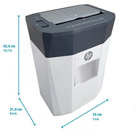 HP OneShred Auto 80CC Otomatik Beslemeli Evrak İmha Makinesi-Çapraz kesim-4,3x12mm-15lt