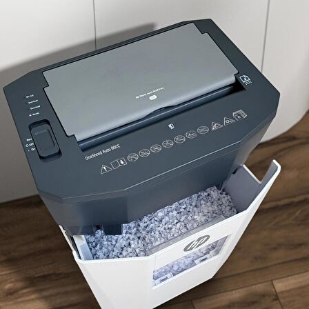 HP OneShred Auto 80CC Otomatik Beslemeli Evrak İmha Makinesi-Çapraz kesim-4,3x12mm-15lt