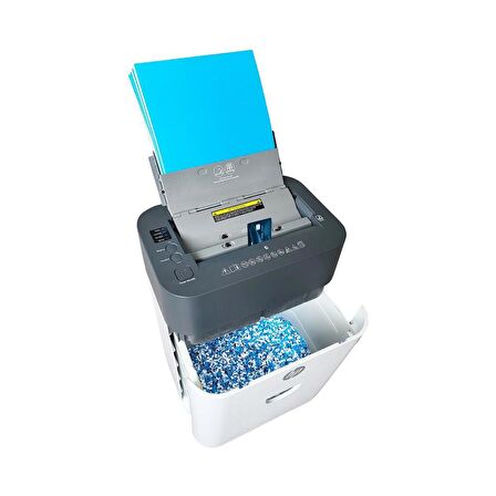 HP OneShred Auto 100CC Otomatik Beslemeli Evrak İmha Makinesi-P4-Çapraz kesim-4,3x12mm-17lt