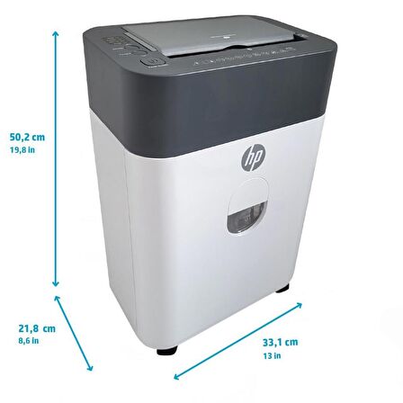 HP OneShred Auto 100CC Otomatik Beslemeli Evrak İmha Makinesi-P4-Çapraz kesim-4,3x12mm-17lt