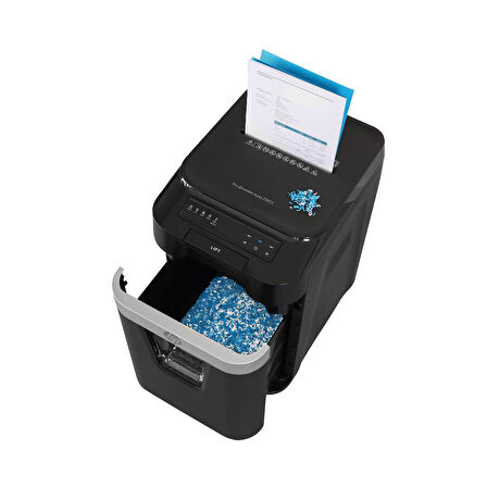 HP Pro Shredder Auto 200CC, Otomatik Beslemeli 200 sayfa Evrak İmha Makinesi-P4-Çapraz kesim-4x20mm-32,2lt