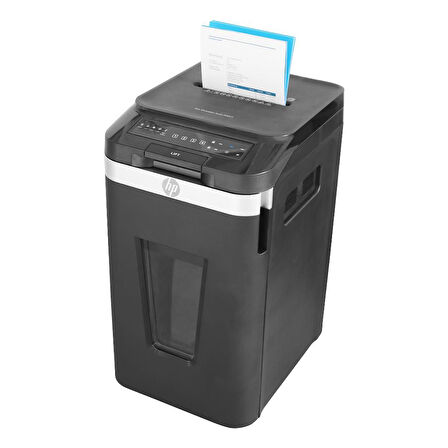 HP Pro Shredder Auto 400CC Otomatik Beslemeli 400 sayfa Evrak İmha Makinesi-P4-Çapraz kesim-4x12mm-53lt