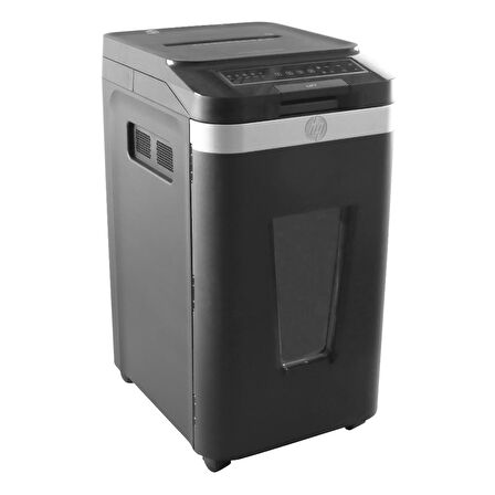 HP Pro Shredder Auto 400MC Otomatik Beslemeli 400 sayfa Evrak İmha Makinesi-P5-Mikro kesim-2x12mm-53lt