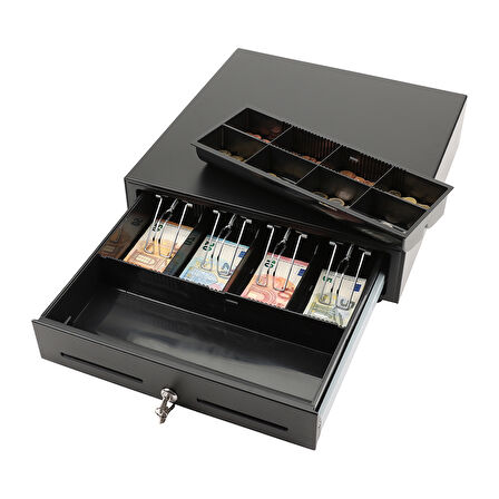 Olympia LD 410AT Easy Push Metal Para Çekmecesi (8 Bozuk Para, 4 Kağıt Para Bölmeli)