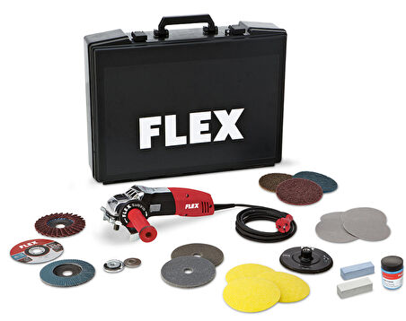 Flex LE14-7125SET 1400W İnox (Paslanmaz) İçin Avuç Taşlama Seti