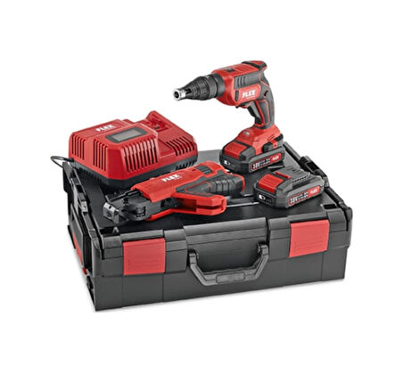 Flex DW45 18.0-EC 18V 2.5 Ah Li-ion Çift Akülü Alçıpan Şerit Vidalama