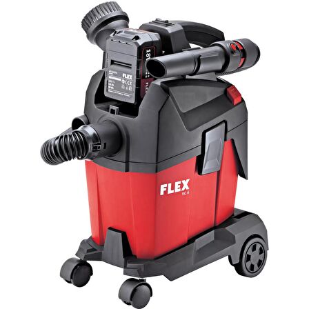 Flex Akülü Kırmızı Dikey Şarjlı Süpürge