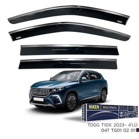 NIKEN TOGG T10X 2023-  KROMLU CAM RÜZGARLIĞI 4LÜ