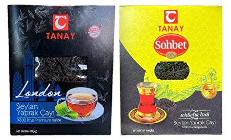 TANAY SOHBET BERGAMOTLU SEYLAN 400 GR & TANAY LONDON 400 GR SEYLAN ÇAYI