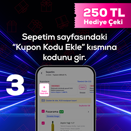 Kasım Ayında Geçerli 250 TL Hediye Çeki
