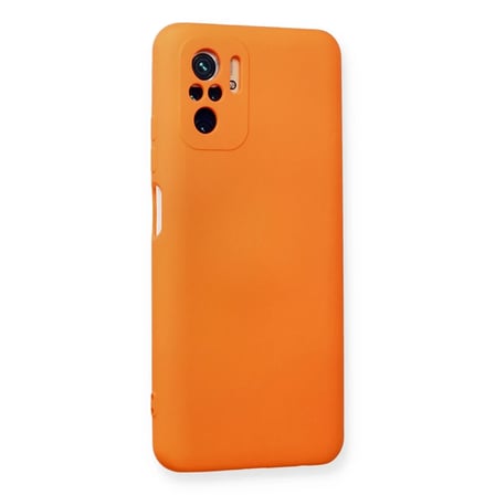 Xiaomi Redmi Note 10 Kılıf Nano içi Kadife Silikon - Turuncu