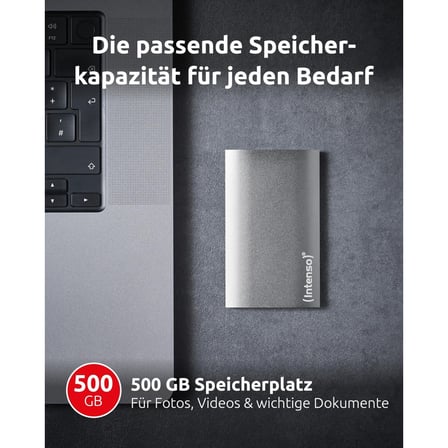 Intenso 512 GB Premium Antrasit 1.8" Alüminyum Usb3.0 Taşınabilir SSD