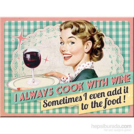 Nostalgic Art Cook with Wine Magnet 14280