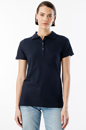 Kadın Basic Polo Yaka Tişört KADIN-POLOYAKA