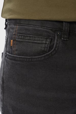 Boss Pamuklu Slim Fit Düz Paça Jeans Erkek KOT PANTOLON 50471010 008 SİYAH